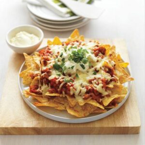 Cheesy nachos loaded